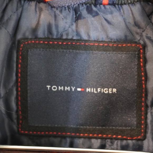 Tommy Hilfiger Mens Black Wool Blend Harrington Jacket Full Zip Coat Small - Picture 5 of 7